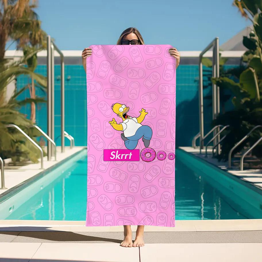 Towels Bathroom Accessories Simpsones Beach Towel Spa Personal Care Turban for Hair Quick Drying Sauna Home Large Bath Towels