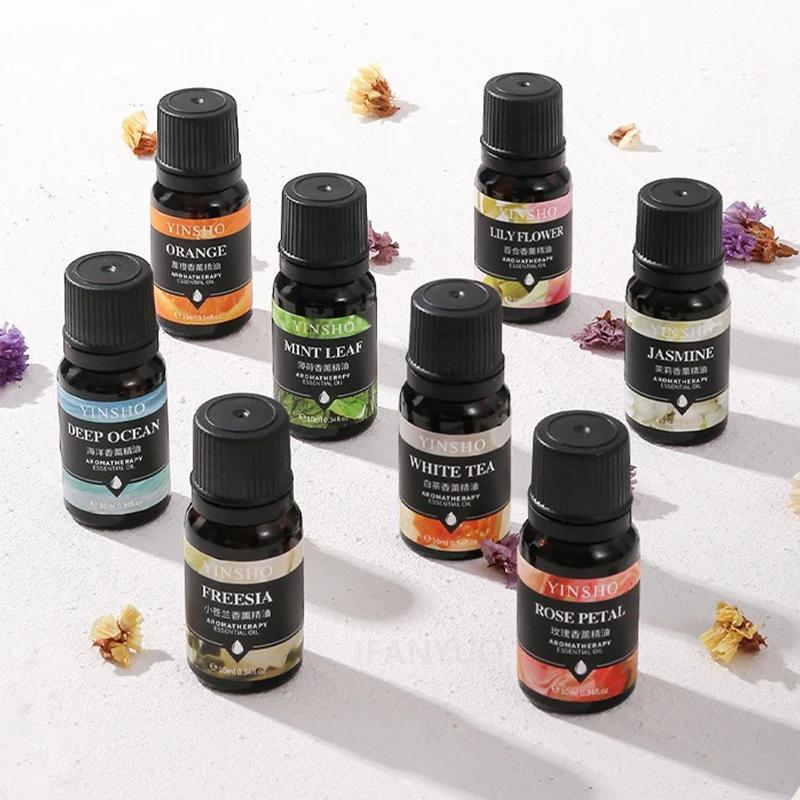 17Flavors 10ml Essential Oil for Aroma Diffuser AirHumidifier Home Water-soluble Lavender Rose Car Air Fresheners Perfume Refill