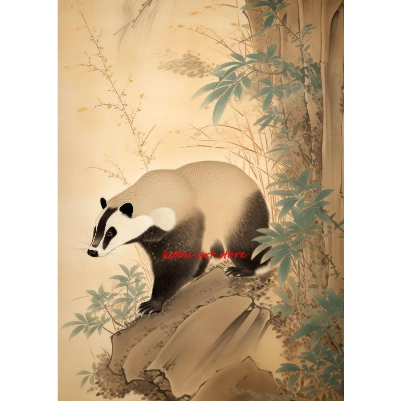 

Традиционный японский Укиё-э Лев Волк Рысь Лиса Винтажный Постер с Животными Принт Холст Картина Настенная Картина для Комнаты Домашний Декор 21cm×30cm NoFrame