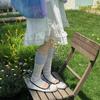 Thin Floral Leg Warmers Soft Breathable Mid Calf Socks New Footed Leg Warmers  Women Daily Wear