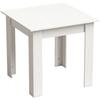 Square Dining Table, Modern Small Dining Table with Wood Effect, Space Saving, Non-slip Foot Pads, White