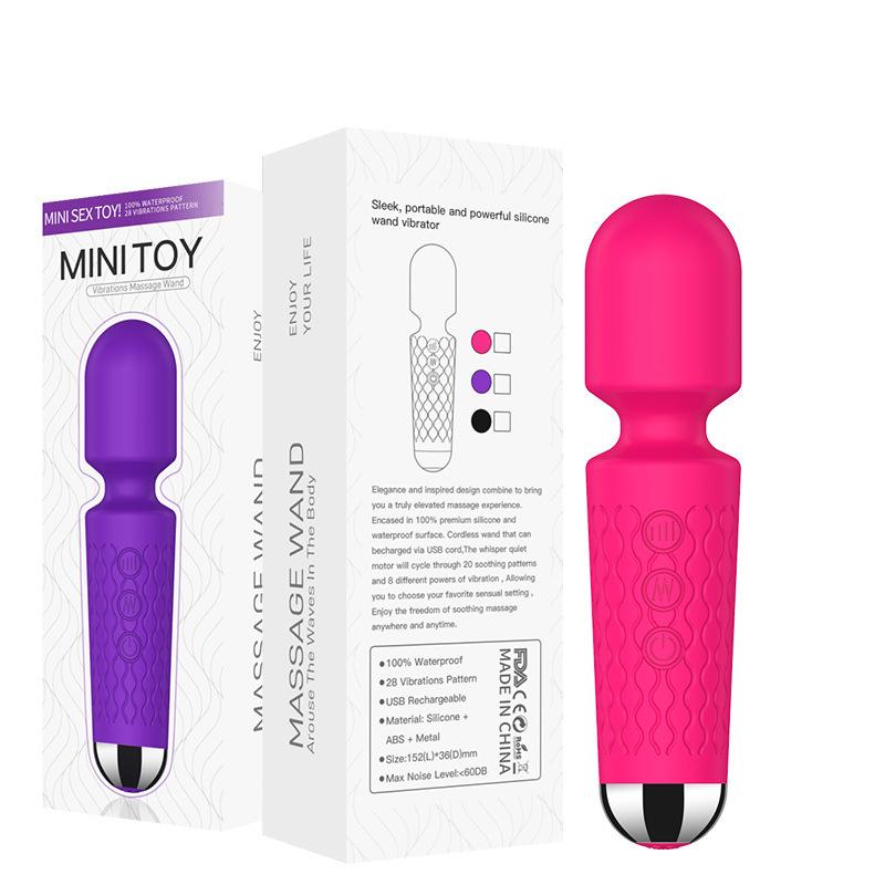 8-Speed, 20-Frequency Rechargeable Vibrating AV Rod for Women