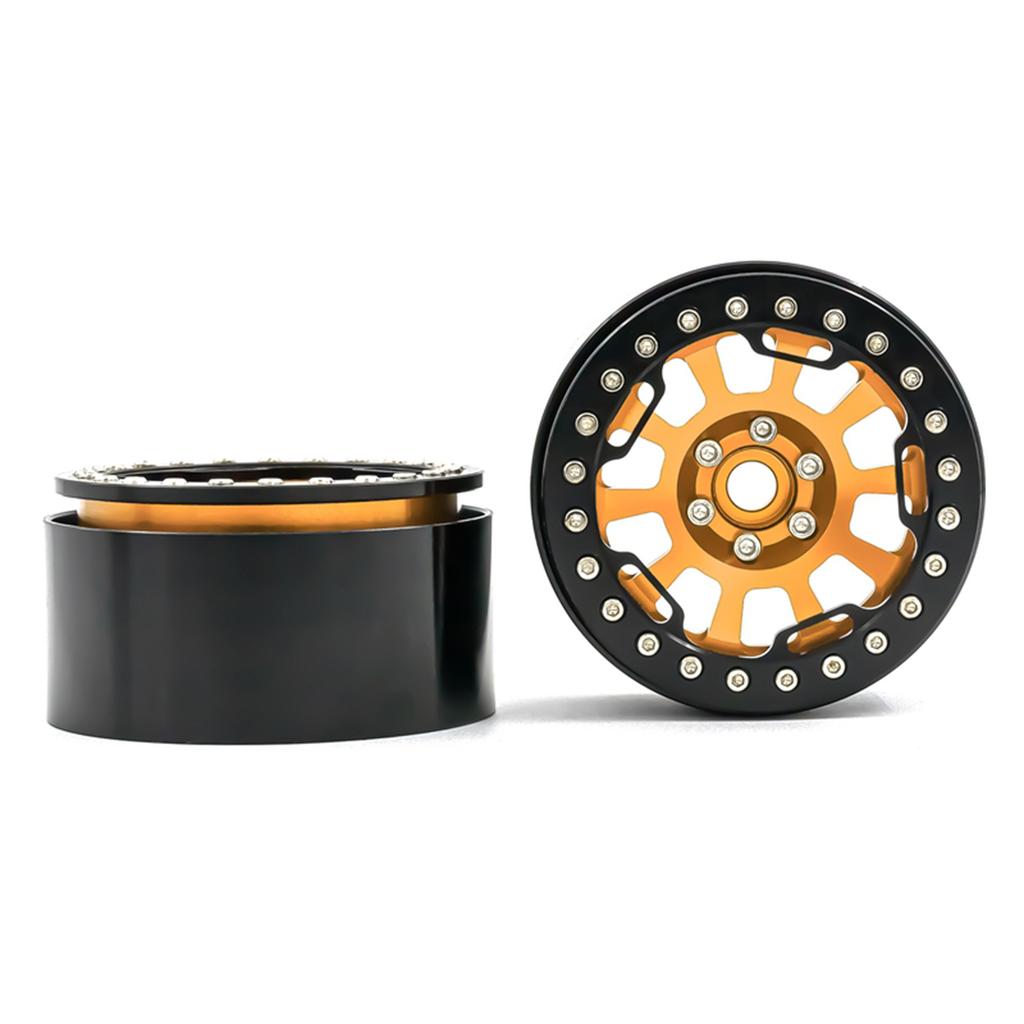 Aluminum Alloy Wheel   Beadlock 2.2in Wheel  S Hub 4pcs Replacement for 1Celsius10 1Celsius8   90046 90047 RR10 RC Car