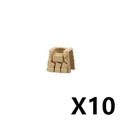 Military Soldiers Fighter Tactical Vest Accessories Building Block Rebound Clothes Armor Bricks Gift Toys For Children J083