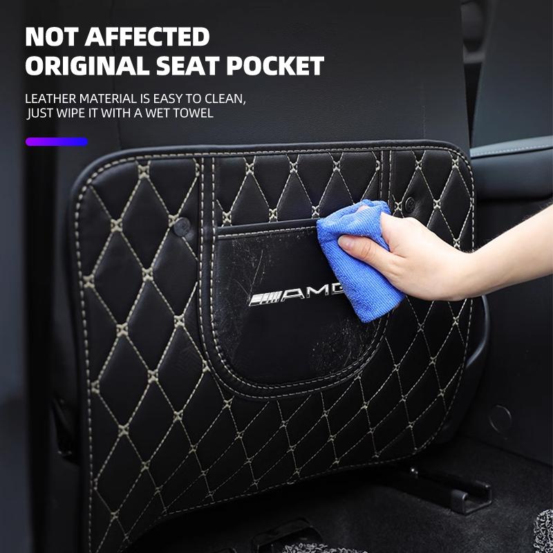 1Pcs Car Anti-Kick Pad Mat Seat Backrest Protector Cover For Mercedes Benz AMG W177 W176 X166 X167 C257 C218 X253 C118 C117 H247