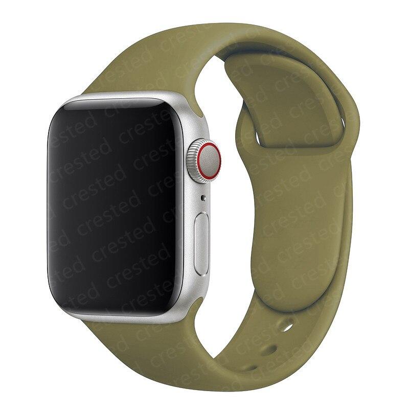 Silicone Strap For Watch Band 44mm 40mm 38mm 42mm Rubber Belt Wristband Bracelet iWatch1 2 3 4 5 Se 6 Band