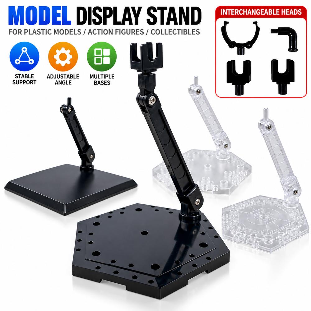 Adjustable Arm Action Figure Display Stand Transparent Action Figure Base  HG Model Figures