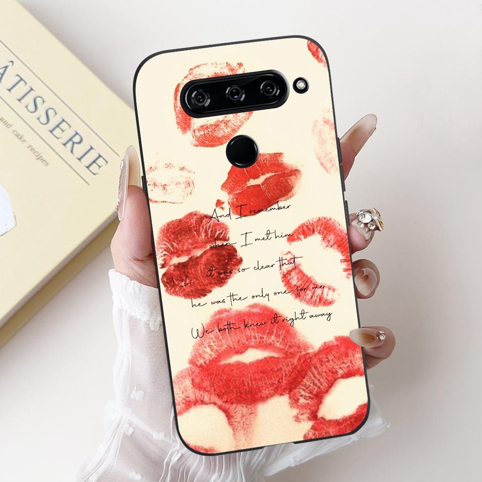 For LG V40 V50 ThinQ Case V50S ThinQ Cute Cartoon Cat Luxury Cool Shockproof Silicone Back Cover For LG V50S ThinQ 5G Phone Case