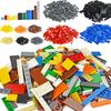 MOC Smooth 1x2 1x4 1x1 Dots Building Blocks Thin Tile Bulk Accessories Bricks Floor House Parts Creative Toys Compatible 2431