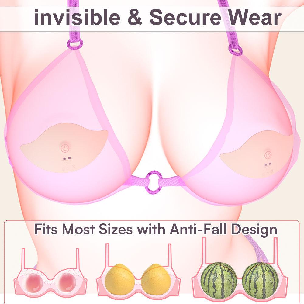 Wireless Remote Control Wearable Nipple Stimulator, Vibrating Breast Massager for Foreplay and Intimate Pleasure