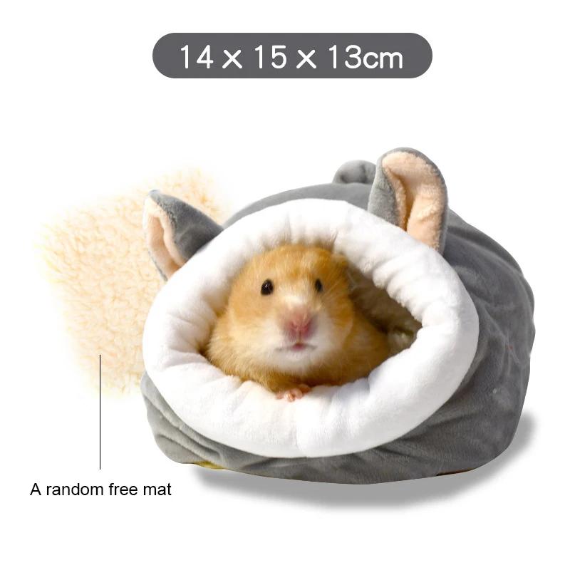 Hamster Soft Warm Bed Rat Hammock Pig Squirrel Winter Pet Toy Hamster Cage House Hanging Nest Mat House Bed Animal Mice Rat Nest