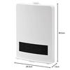 YAMAZEN Ceramic Fan Heater, Ceramic Heater, 1200W, Small, Quick Heating, 2-Stage Output Switch, Fall Off Switch, Feet, Toilet, Dressing Room, White DF