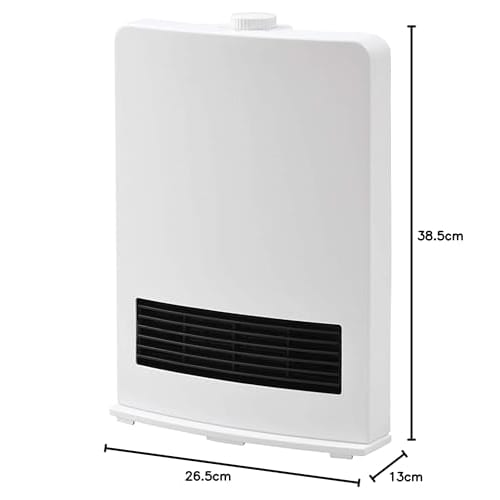 Keramický ventilátor Yamazen, keramický topný článek, 1200W, malý, rychlý ohřev, 2-stupňový výstupní vypínač, vypínací vypínač, nohy, toaleta, šatna, bílá DF