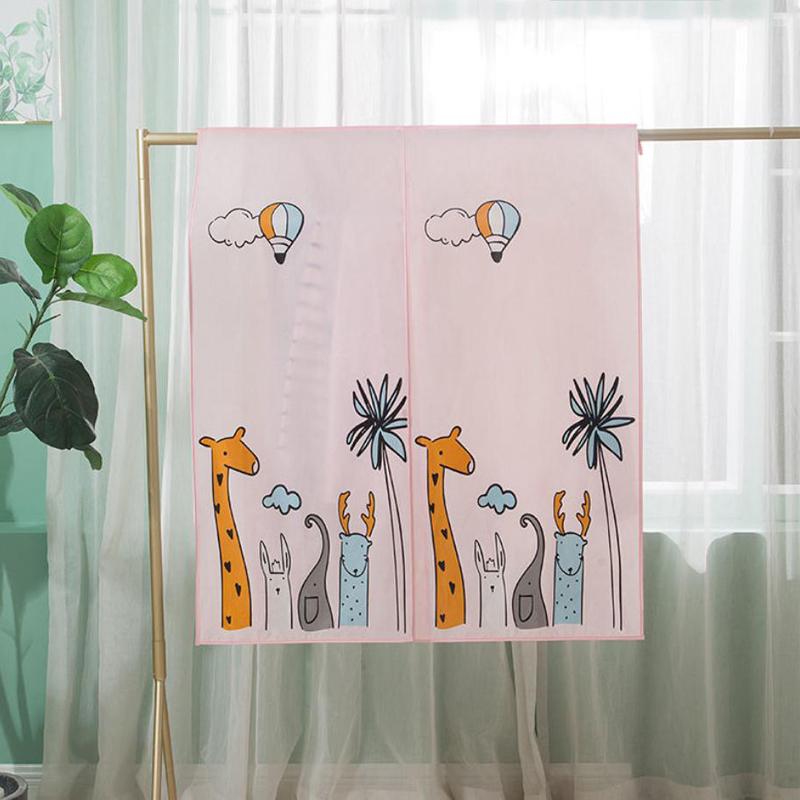 Big Capacity Cartoon Print Pattern Clothes Dust Cover Wardrobe Moisture-proof Storage Cover Frosted Translucent Dust Cover Cloth