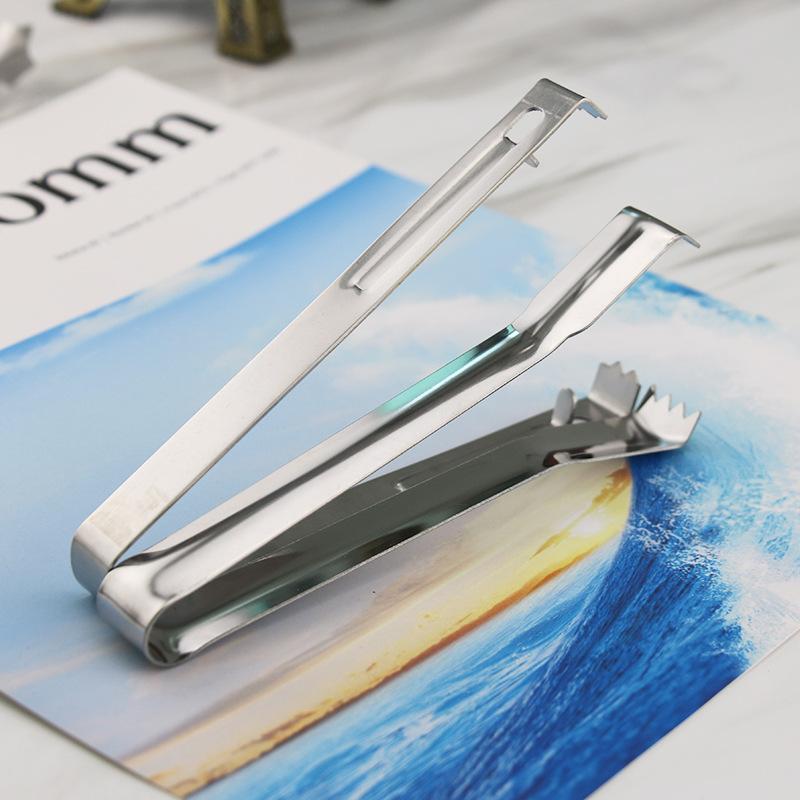 Stainless Steel Ice Clip for Ice Cube Clip Stainless Steel Food Clip with Magnetic Ice Clip Barbecue Clip