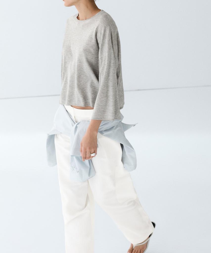Masimodutti Wool Blend Round Neck Sweater