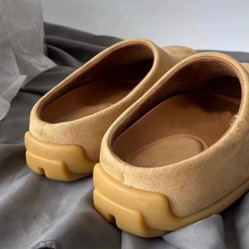 Retro bag head half slippers women's autumn new outer wear four seasons platform shoes bread half support single shoes