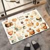 Bathroom floor mat, toilet special cartoon water-absorbing non-slip mat, toilet door diatom mud dirt-resistant quick-drying mat