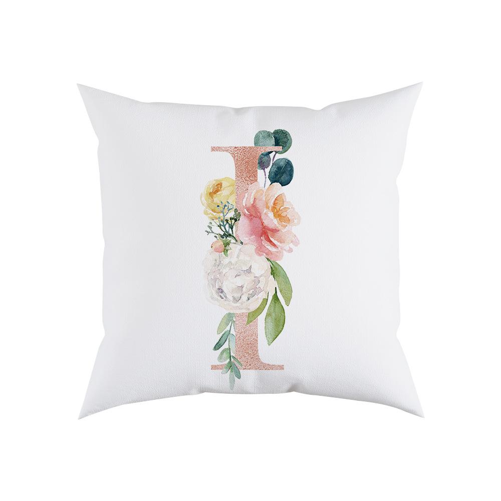 Pillow Sofa Cushion Home Office Cushion Letter Flower Pillow Bedside Backrest Car Pillow Cover