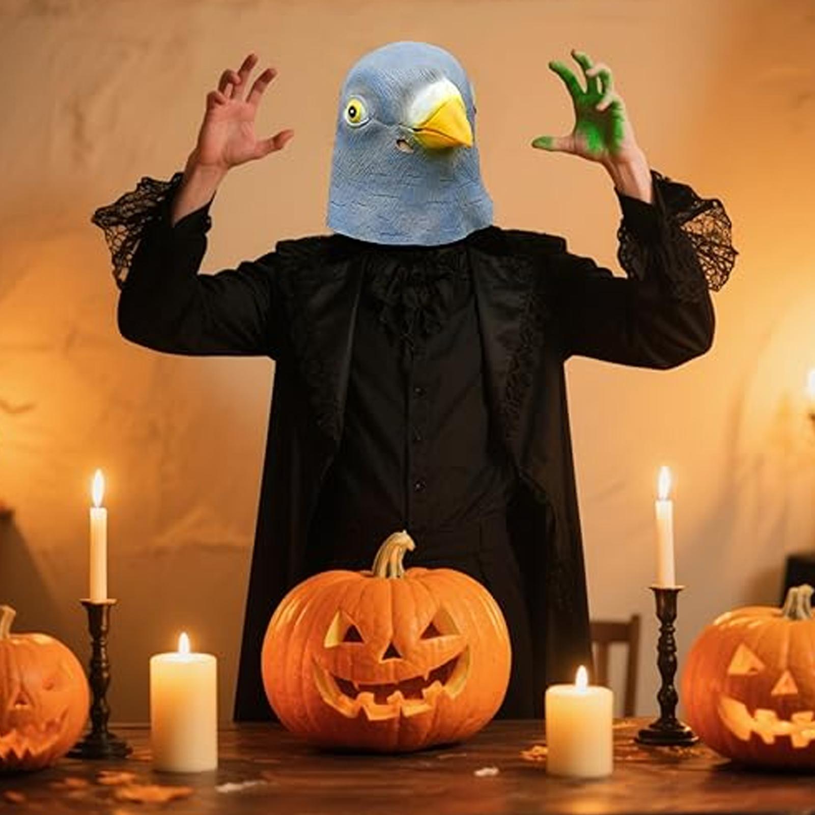 Halloween Pigeons Mask Latex Animal Headgear Latex Animal Head Cover Party Props Halloween Holiday Party Supplies For Cosplay China Mainland