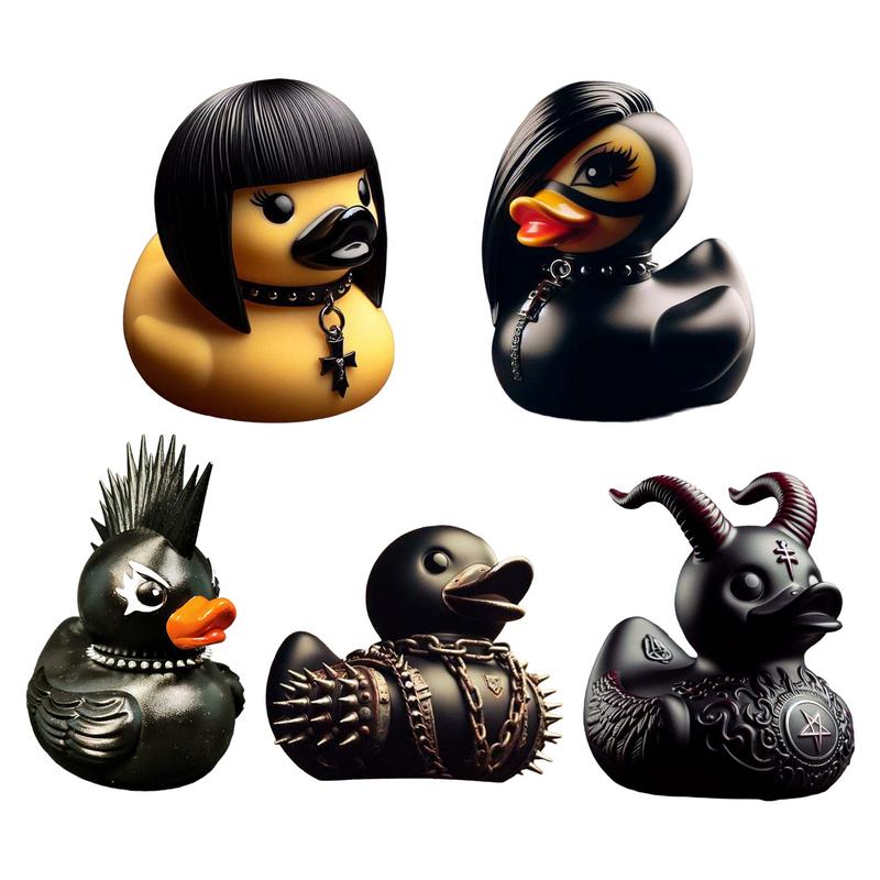 Deathrocker Devil Duck Ornament Bookshelf Desktop Decor Car Dashboard Satan Devil Duck Statue Novelty Auto Accessories