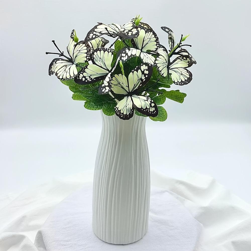 Vibrant Artificial Butterfly Flower Arrangements - Multi-Color Plastic Blooms for Indoor/Outdoor, Window Box, Pot & Party Decor