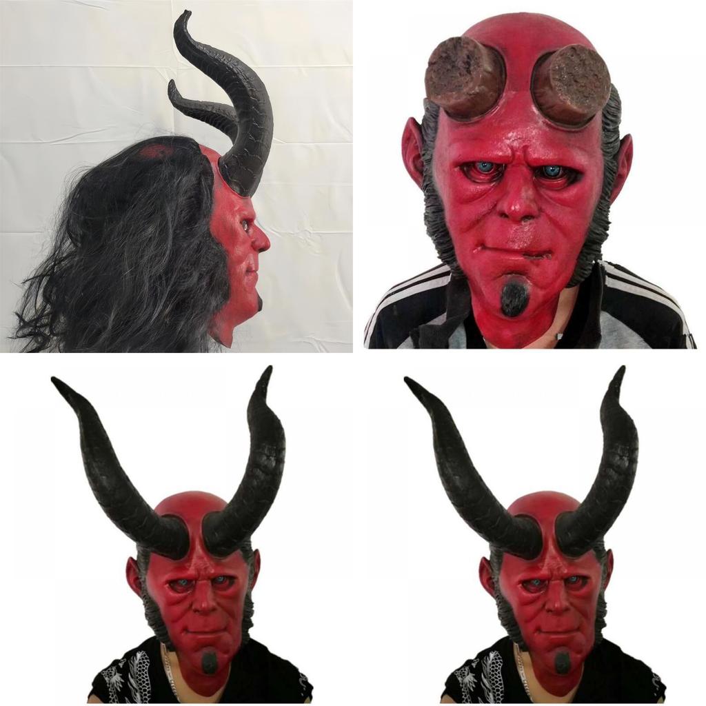 Hellboy Latex Mask For Halloween And Christmas Themed Events And Cosplay