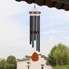 25-Zoll-Windspiel aus Holz mit 6 Aluminiumrohren und S-förmigem Haken, natürliche, beruhigende Melodie, Gartenterrasse, Außendekoration, hängender Windglockenanhänger
