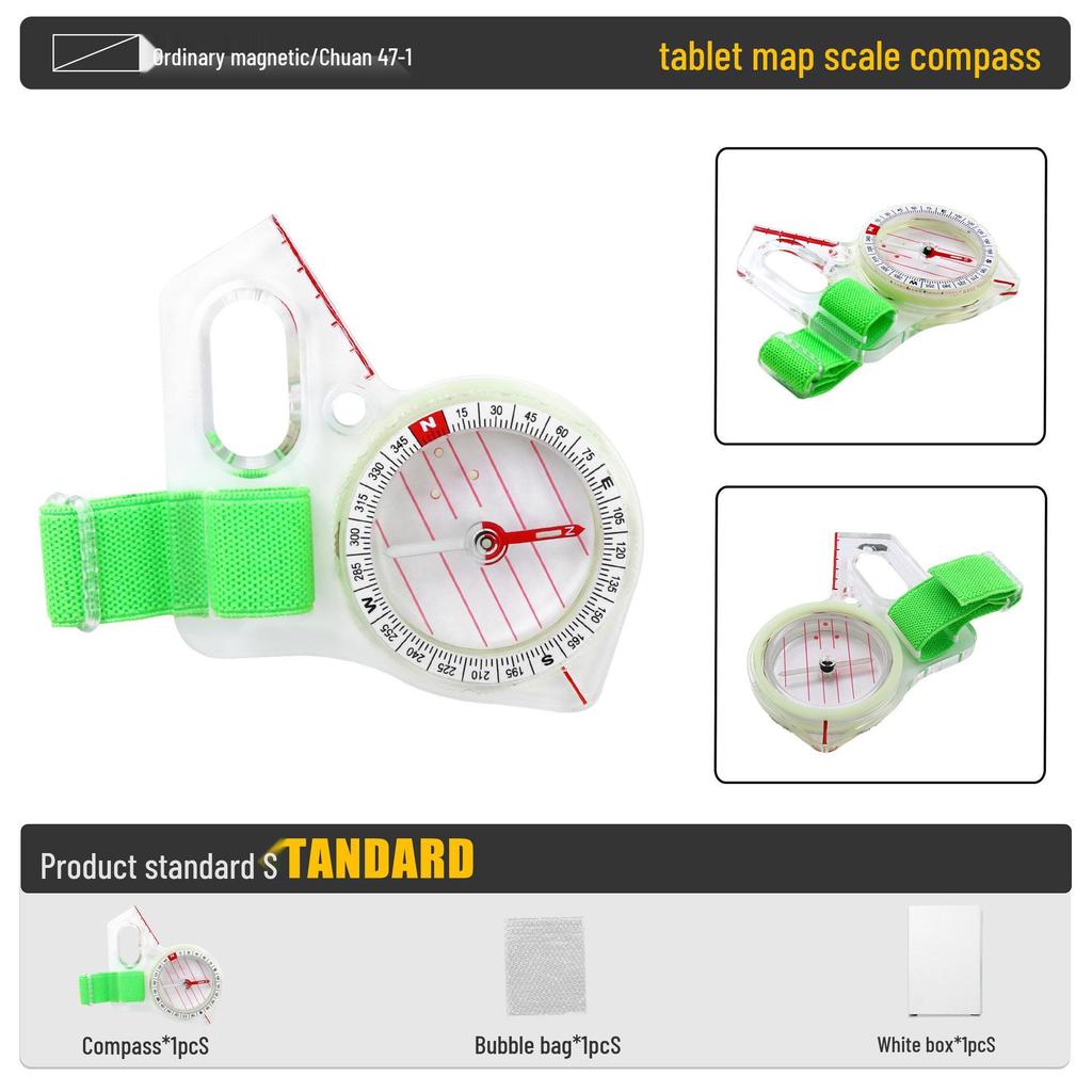 Introducing the IJ47-2 Thumb Compass: Professional-Grade Map Scale Compass for Outdoor and Teaching Use.