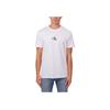 Calvin Klein Unifarbenes Logo Besticktes Rundhals-Pullover Kurzarm-T-Shirt Herren Tops Weiß J30J325649-YAF