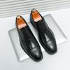 Fashion Leather Shoes for Men Gentleman Oxfords Lace Up Male Wedding Party Office Work Shoes Elegant Designer Brand Dress Shoes for Men