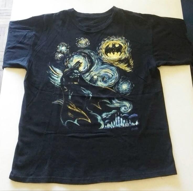 

Batman Starry Night 90s Vintage Bootleg Tee Unisex Short Sleeve Shirt S5XL Unisex T-Shirt XXXL