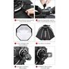 Triopo KX90 90cm/35.4-inch Foldable Outdoor Speedlight Octagonal Softbox Umbrella Softbox for Godox V1 AD200 Pro Round Head Flashlight Diffuser