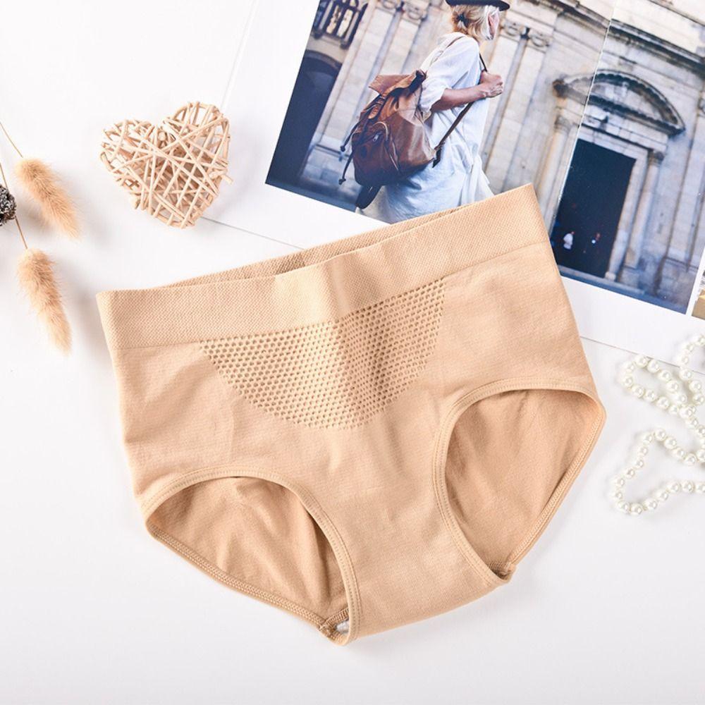5PCS Panties Seamless Briefs Mid Waist Women Underwear Comfortable Simple Underpants Girls