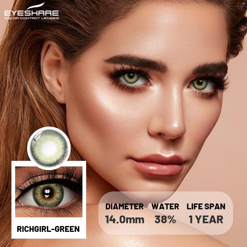 1 Pair Colored Pupils for Brown Color Eyes Green Eye Contacts Cosmetics Natural Blue Eye Lenses for Makeup Gray Pupils
