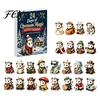 Acrylic Pendant Set 24 Days Christmas Advent Calendar with 2D Flat Possum Pendants, Hanging Ornaments Festive Countdown for Tree Decoration