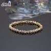 EFFIE QUEEN Bezauberndes 925er Sterlingsilber Tennisarmband mit luxuriösem geometrischem Zirkonia, ideales Geschenk, Tragen SB167