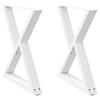VidaXL Dining Table Legs 2 Pcs White 70 X (72-73,3) Cm Steel 4012725