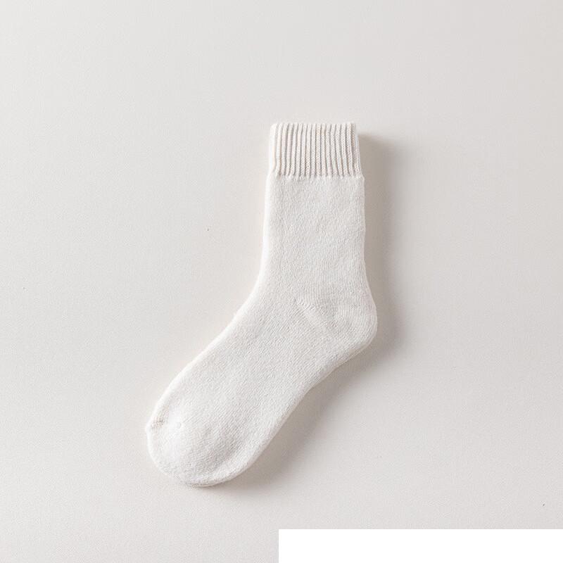 Женские осенне-зимние шерстяные носки средней длины с флисовой подкладкой 1