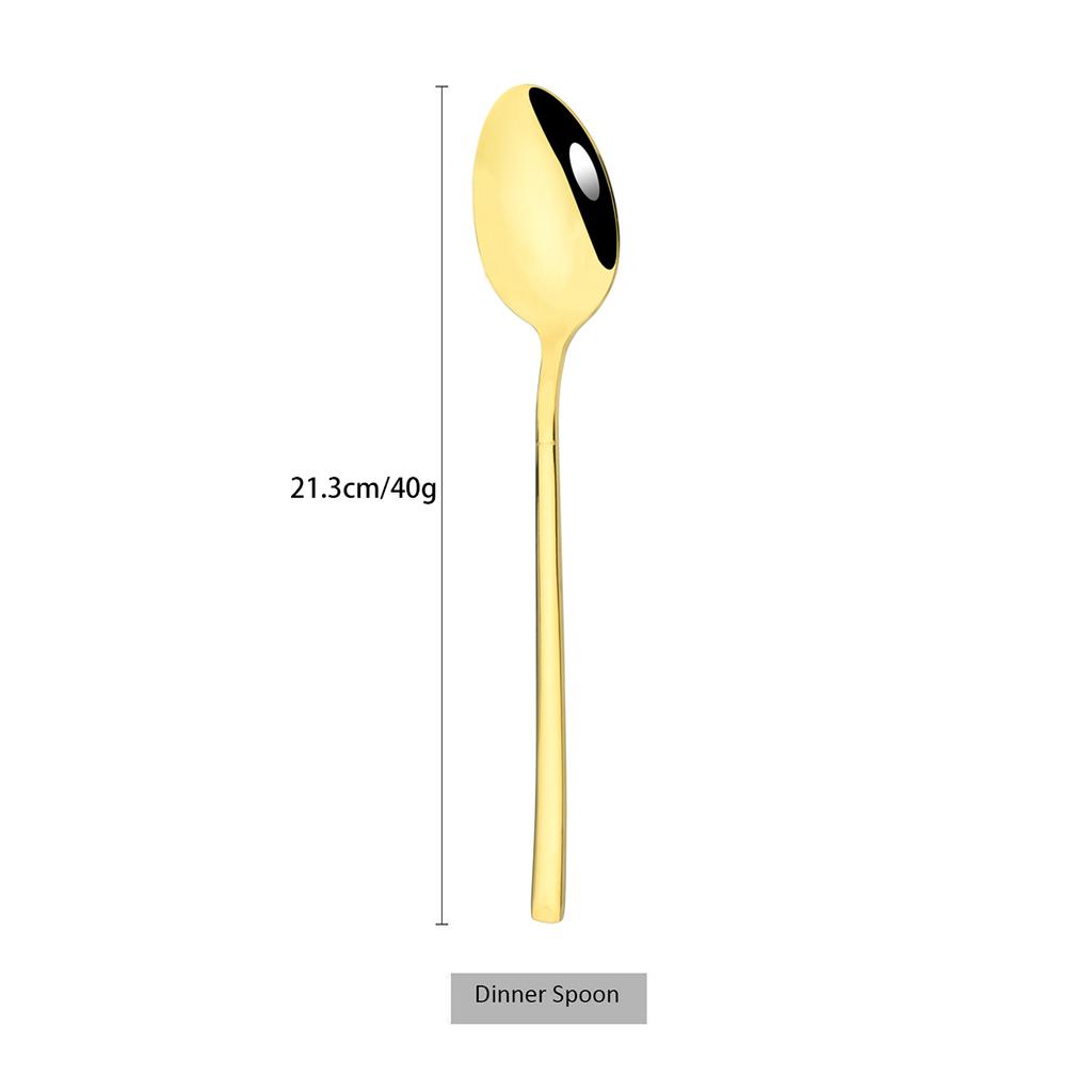 Stainless Steel Cutlery Set Mirror Black Dinnerware Set Knife Dessert Fork Coffee Tea Spoon Tableware Western Kitchen Flatware