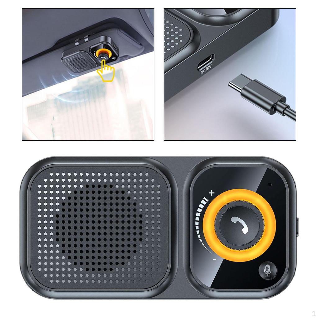 Car Speakerphone Sun Visor Clip Noise Reduction for Phone Handsfree Speaker
