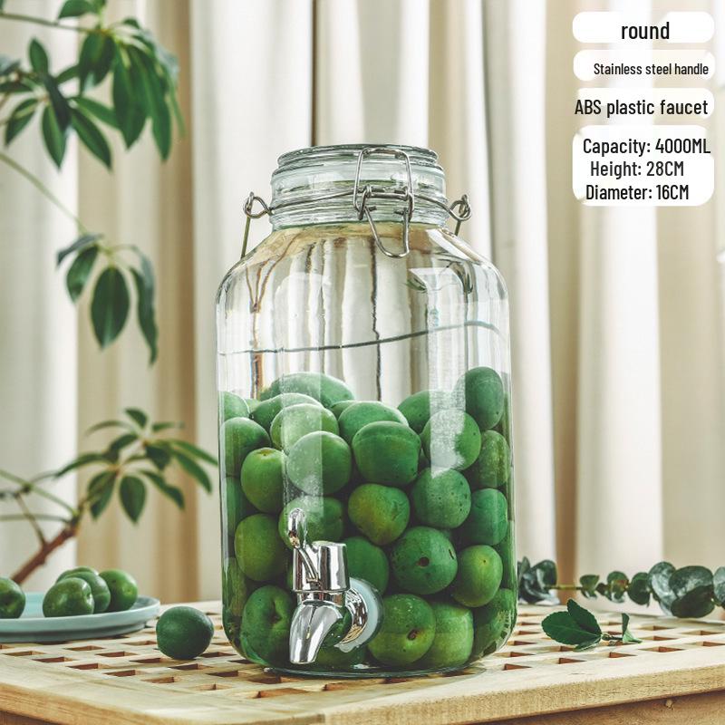 Food-Grade Glass Storage Jar for Nuts, Grains, Wine, Tea, and Honey