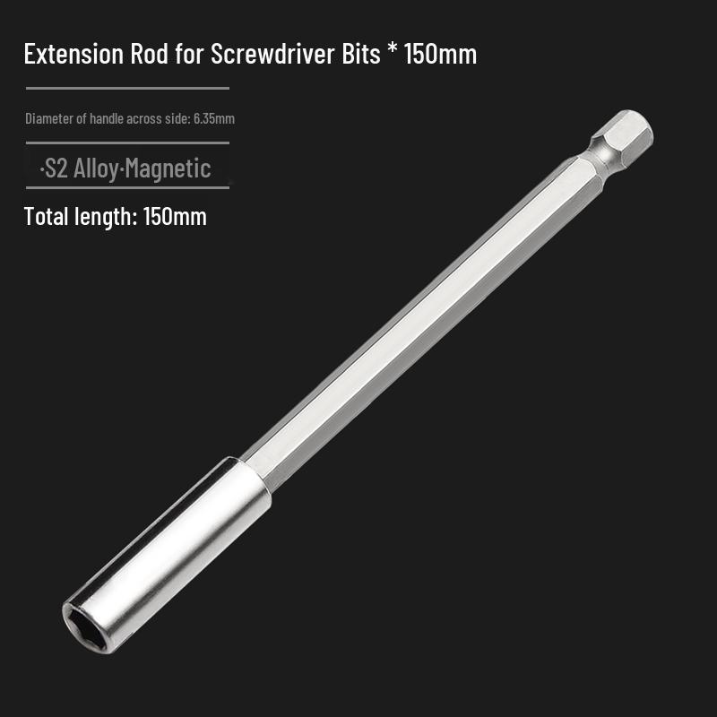 Hexagonal Driver Bit Extension for Screwdriver and Drill