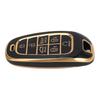 7 Buttons Car Key Fob Cover PU Full Coverage Protective Portable Car Key Cover Protector for Sonata     2022 To 2024