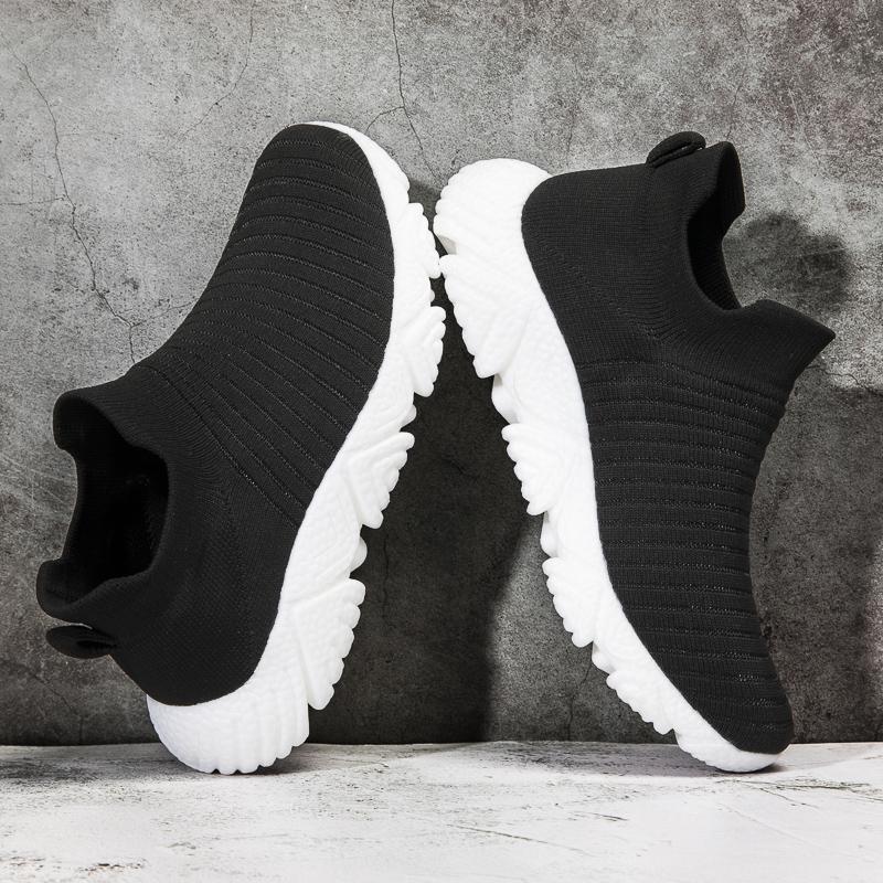 Men's Breathable Sports Shoes, Anti Slip Socks, Foot Stomping Slope Heels, Outdoor Mesh Black Running and Jogging Shoes