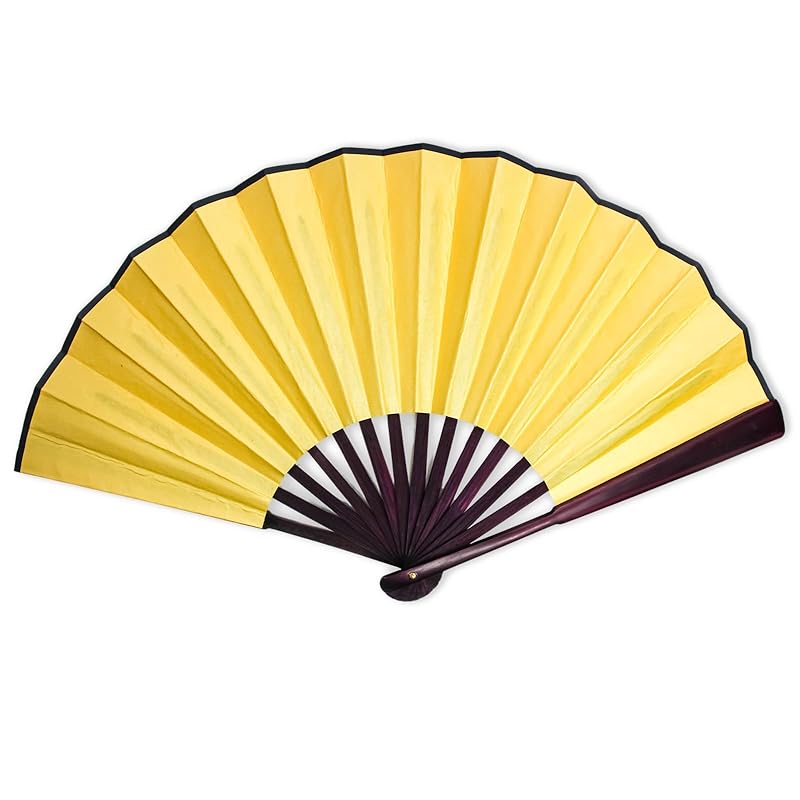 

[boshiho] fan gold ladies silk dance fan DIY Fashionable Japanese accessories Japanese style fireworks display summer festival Plain color