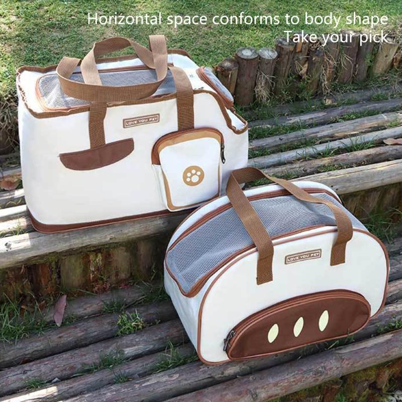 Outdoor Carriers Bag for Small Pet Dog Carriers Bag Cats Carriers Bag with Pouches Breathable Carry Bag for Dog Cats