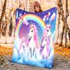 1PC Unicorn on the Clouds blanket, al season lightweigh Poster blanket home office outdoor nap multifunc Poster blanketional blanket