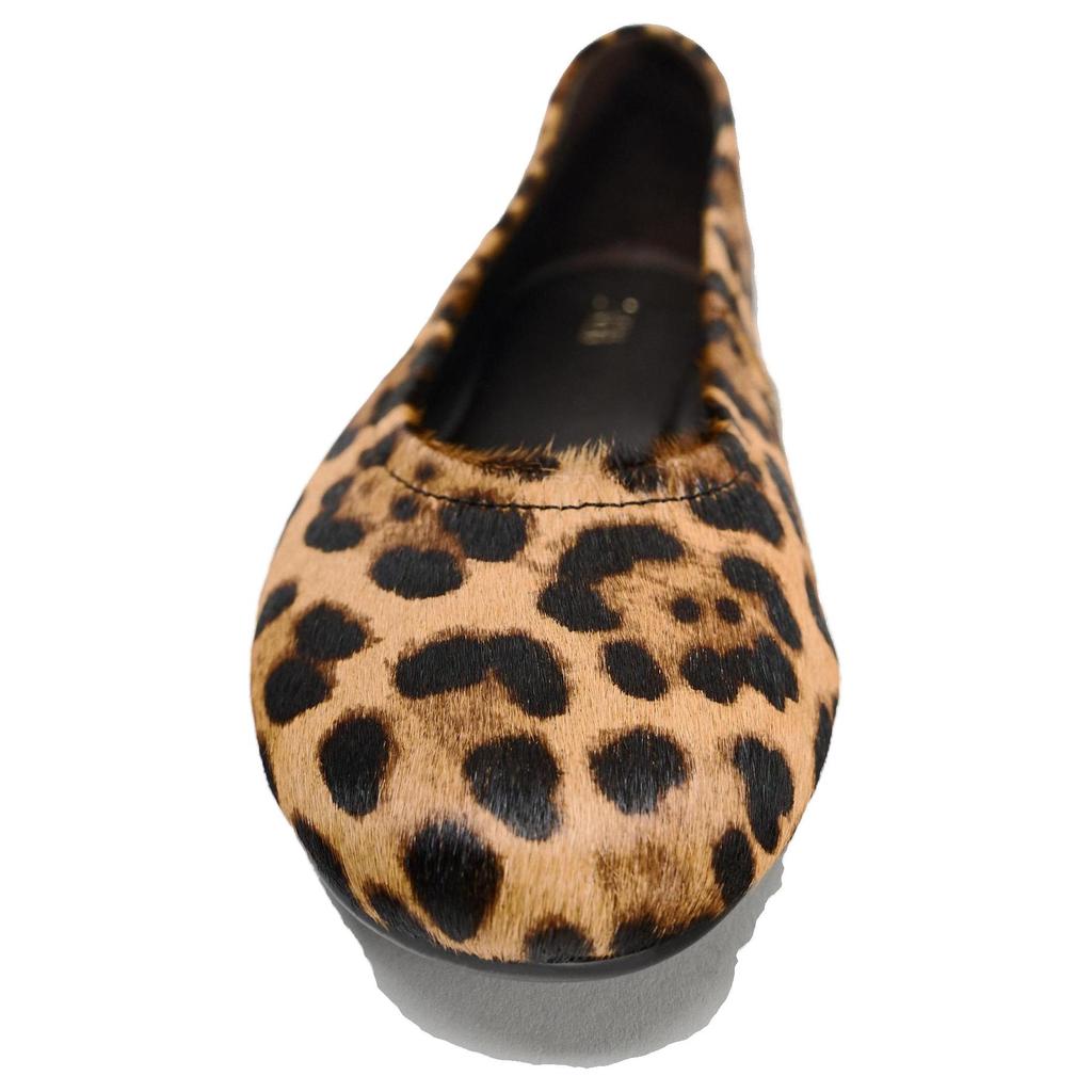 Zara Leather Color-Blocked Casual Flats Women Flats Leopard-print 12552410195