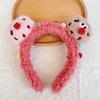 Cartoon Cookie Biscuit Plush Headband for Women - Cute & Funny Face Washing, Makeup Hair Accessory for Autumn/Winter